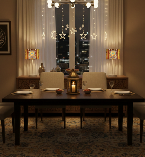 Printed Shaded Table Lamp