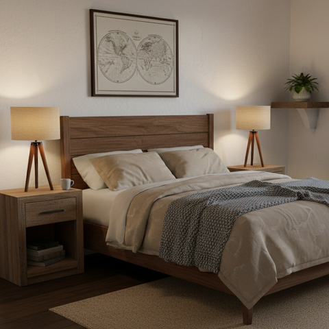 Modern Grey Tripod Table Lamp