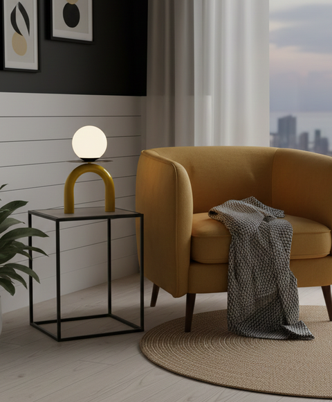 Stylish Yellow Table Lamp