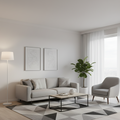 Modern White And Silver Torchiere