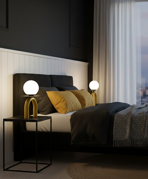 Stylish Yellow Table Lamp