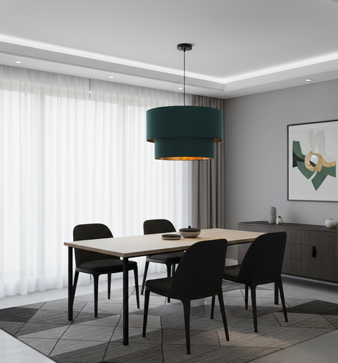 Contemporary Green Shade Pendant Ceiling