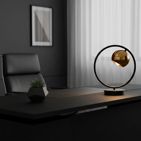 Modern Black And Gold Table Lamp
