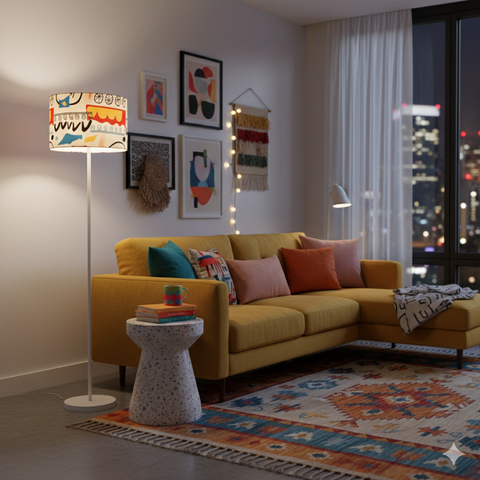 Minimal Printed Floor Lamp