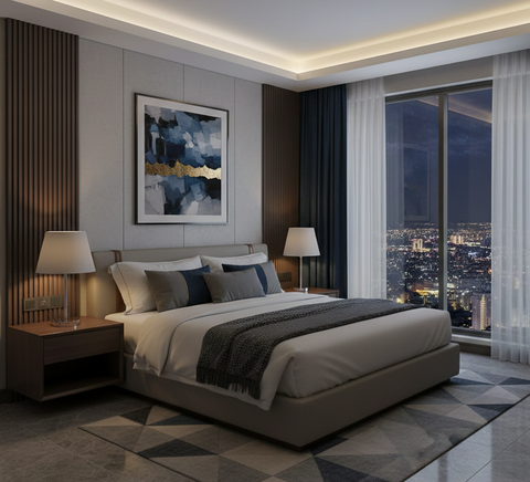 Modern Silver Table Lamp