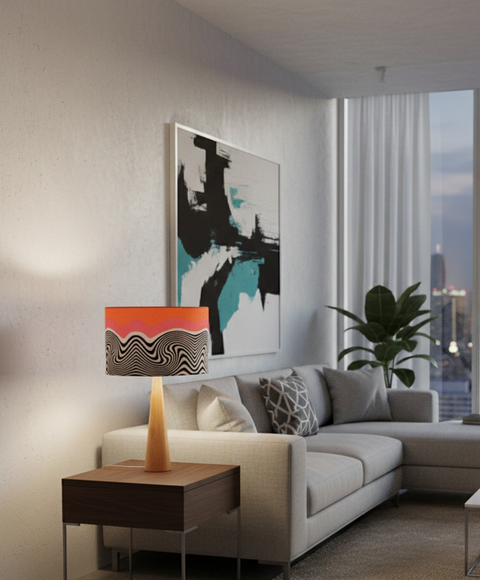 Printed Shaded Table Lamp