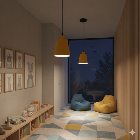 Playful Yellow & White Pendant