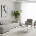 Modern Pistage And Black Torchiere