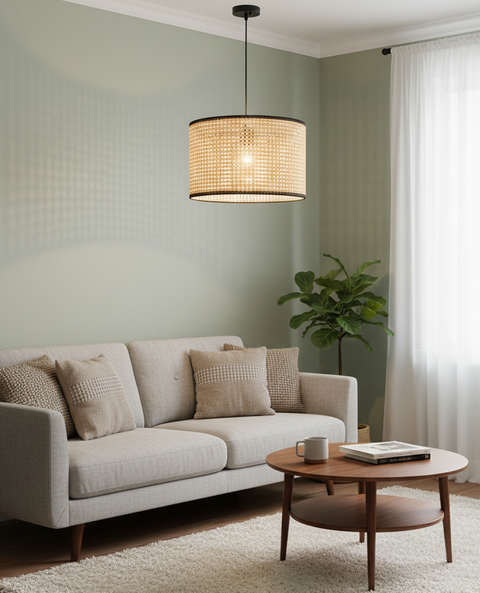 Boho Decorative Rattan Pendant Ceiling