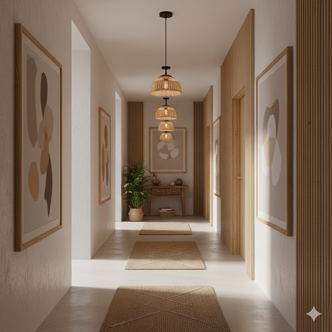 minimal beige pendant