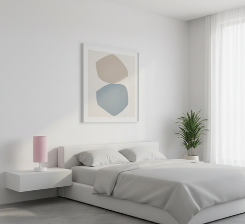 Modern Pink Powder Cylinder Table Lamp