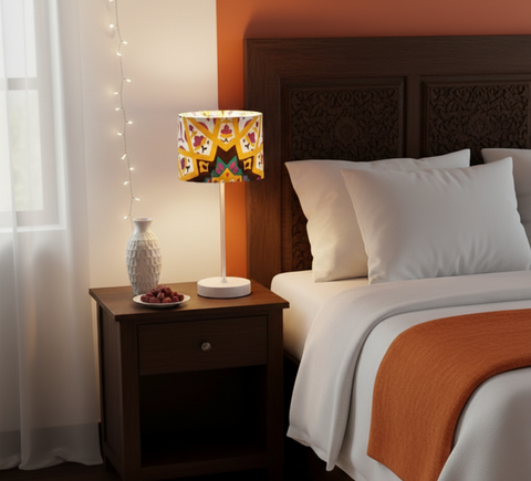 Printed Shaded Table Lamp