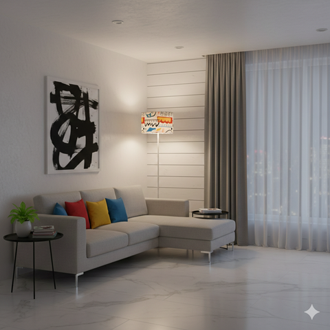 Minimal Printed Floor Lamp