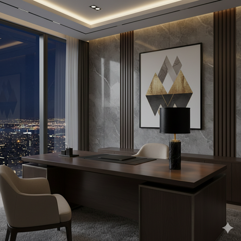 Elegant Black Marble Table lamp