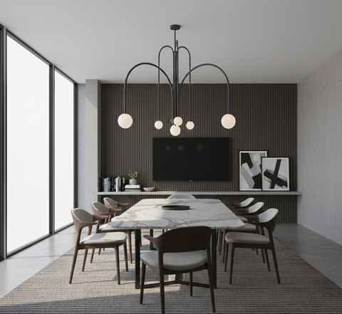 Modern Grey Branched Chandelier