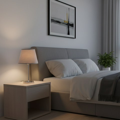 Modern Dark Grey Table Lamp