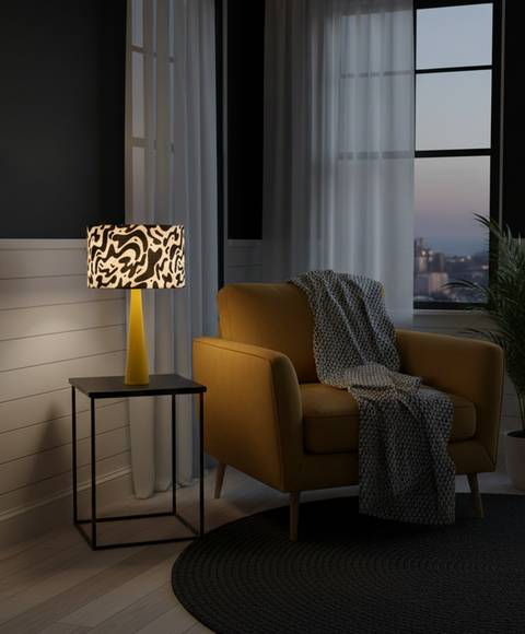 Printed Shaded Table Lamp