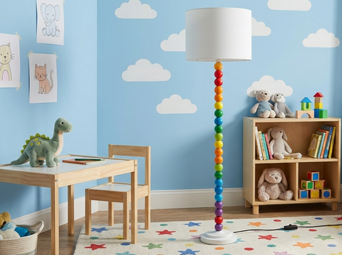 Stylish Multicilor Wooden Floor Lamp