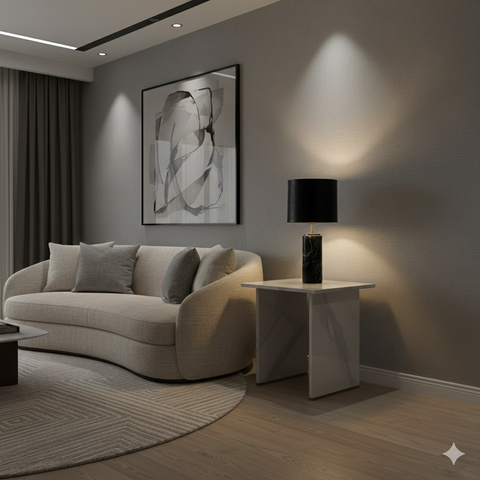 Elegant Black Marble Table lamp