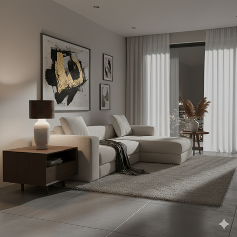Minimal Brown Table Lamp
