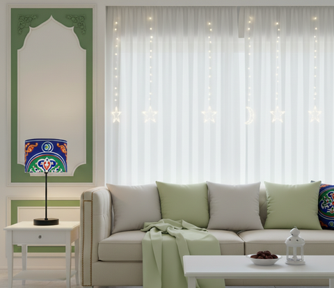 Printed Shaded Modern Table Lamp