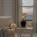 Black & White Pottery Table Lamp