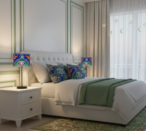 Printed Shaded Modern Table Lamp