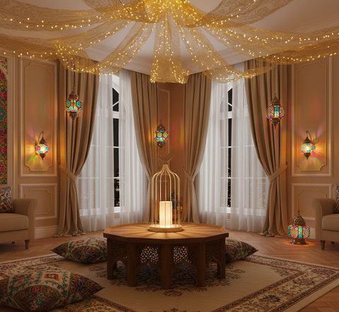 Light Biege Islamic Table Lamp