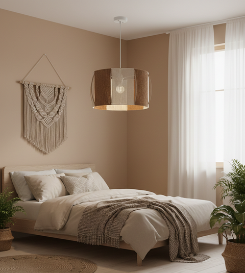 Boho Rope Brown Pendant Ceiling