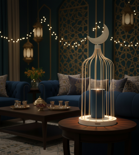 Light Biege Islamic Table Lamp