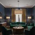 Contemporary Champagne Shaded Pendant Light