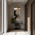 Single Gold and Black Pendent