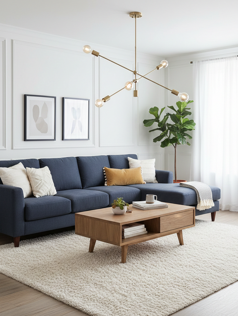 Stylish Gold Branched Chandelier