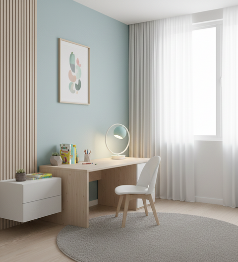 Modern Baby Blue Table Lamp
