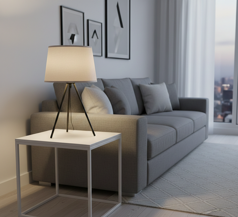 Stylish Light Grey Table Lamp