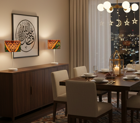 Printed Shaded Table lamp