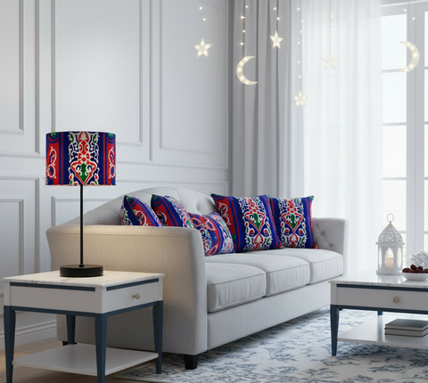 Printed Shaded Modern Table Lamp