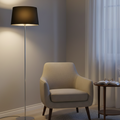Modern Black And Silver Floor Lamp