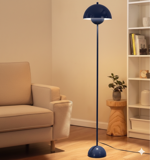 Modern Navy Blue Floor Lamp
