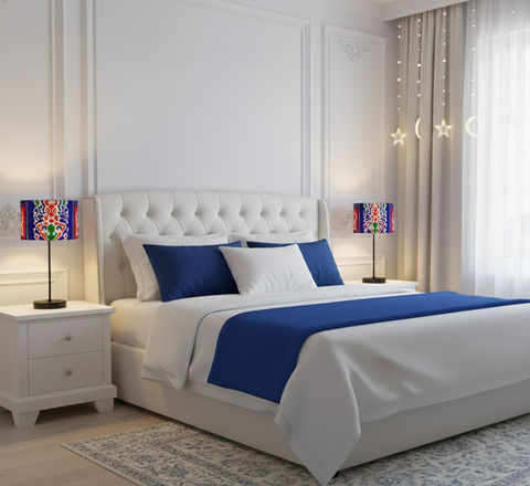 Printed Shaded Modern Table Lamp