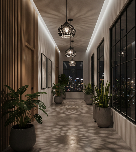 Modern Black Single Pendant