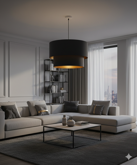 Contemporary Black Shade Pendant Ceiling
