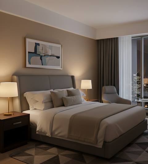 Classy White And Gold Table Lamp