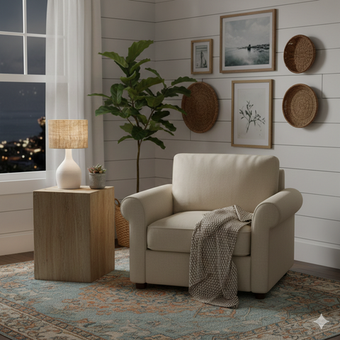 Minimal Beige Table Lamp