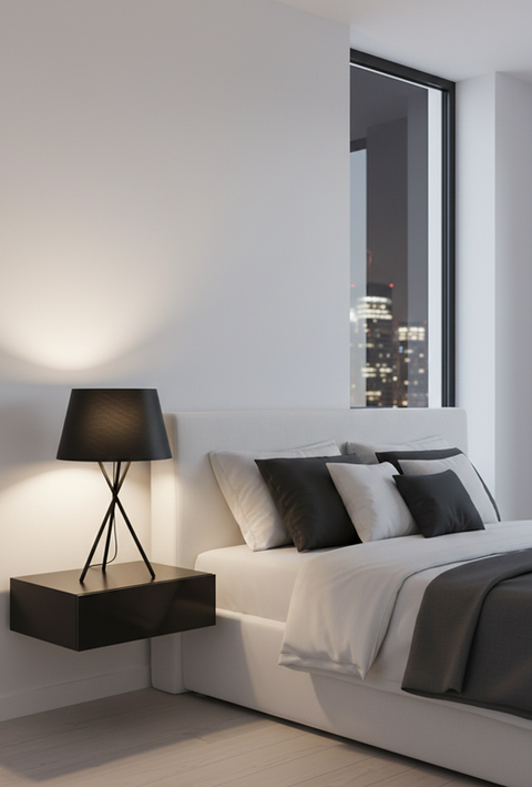 Modern Black Tripod Table Lamp