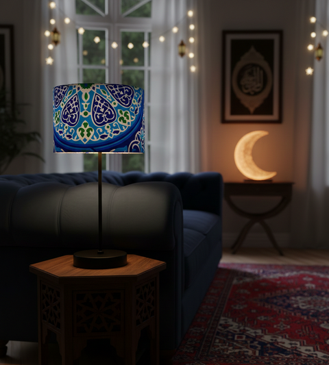 Printed Shaded Modern Table Lamp