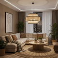 Boho Handcrafted Rattan Pendant Ceiling