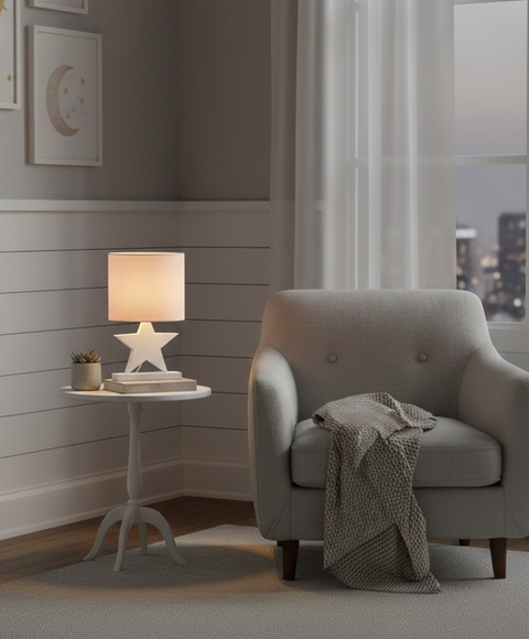 Pink Powder Star Table Lamp