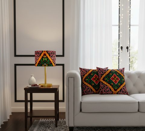 Printed Shaded Modern Table Lamp
