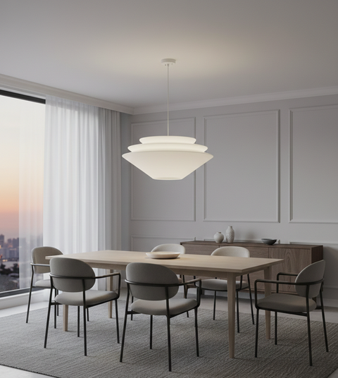 Stylish White Shaded Pendant